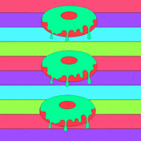 Rainbow Donuts GIF