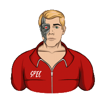 Silence Cyborg Sticker by Spectral Ai