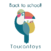Toucantoys laugh school play greece Sticker