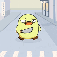 digitalducks stabby quacks cartoon duck digital ducks GIF