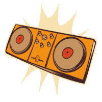 Dj Musique Sticker by Chope & Compagnie