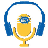 PRAISE1065 music radio headphones praise Sticker