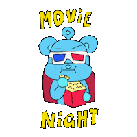 Chill Out Popcorn Sticker by TEJI