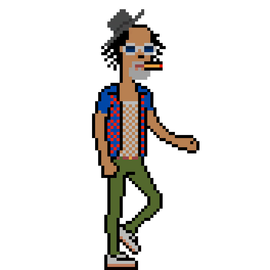 Pixel Smoking Sticker by cryptorastas