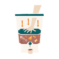 Compost Foodwaste Sticker by kokoza