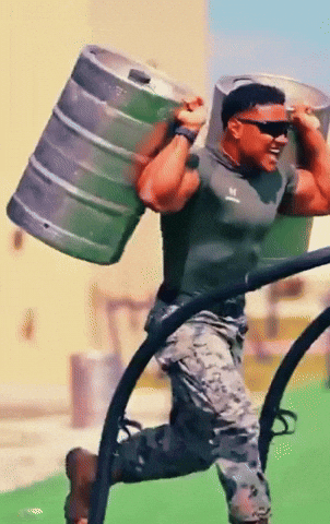 Muscles Running GIF by Norwalk Brew House