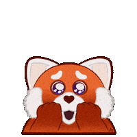 Red Panda Love Sticker