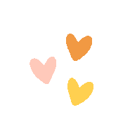 claire-lefort-mouillade hearts coeurs clairelapaillette Sticker