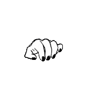 freskoprama black and white waiting anxious black nails Sticker