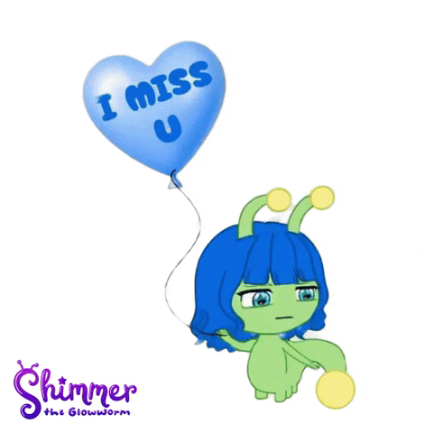 I Miss You Love GIF by ShimmertheGlowworm
