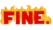 pbkiner fire flame fine everything is fine Sticker