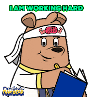 Workout Working Sticker by Meme World of Max Bear