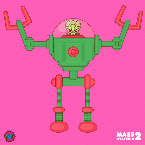 Mars Attacks GIF by 100 Soft