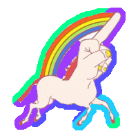 Unicorn Middle Finger Sticker by imoji