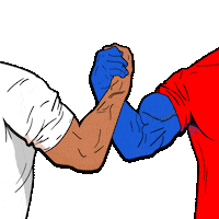 Crypto Epic Handshake Sticker by BigBrains