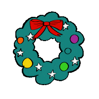 Christmas Wreath Sticker