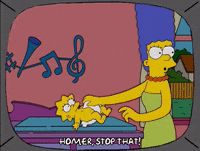 changing marge simpson GIF