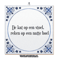 Nl Kat Sticker by Tegelspreuken.nl