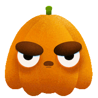 shurushok halloween orange doodle jumping Sticker