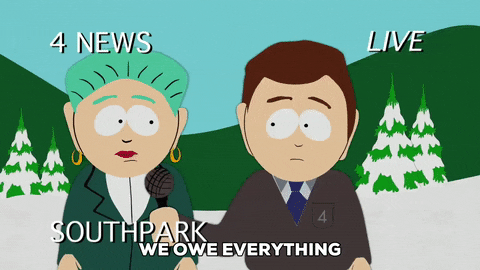 snow reporter GIF by South Park 