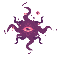 Inkpendude horror pixel art 8bit eyeball Sticker