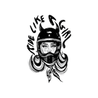 Motorcycle Rider Sticker by ridelikeagirlco