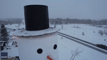 58-Foot Snowman Towers Over Western Wisconsin