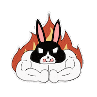 Angry Bunny Sticker