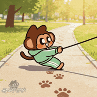 Dog Pulling GIF by Chimpers