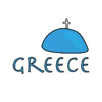 greece Sticker by Gisou by Negin Mirsalehi