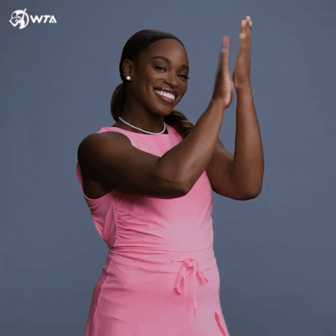 Applaud Sloane Stephens GIF by WTA