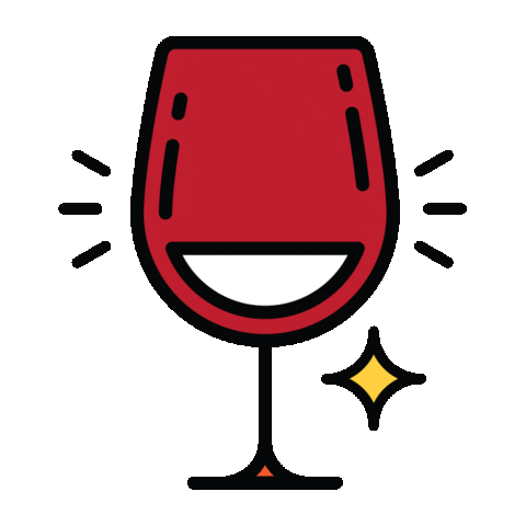 Refreshing Red Wine Sticker