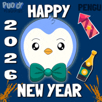 New Year Penguin GIF by Pudgy Penguins