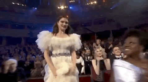 rachel weisz bafta film awards 2019 GIF by BAFTA
