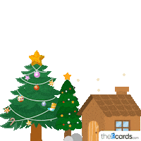 Christmas Tree Sticker by TheEcards.com