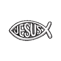 pinnedpins fish jesus christian silver Sticker