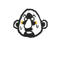 Nervous Illustration Sticker by lianbiglian