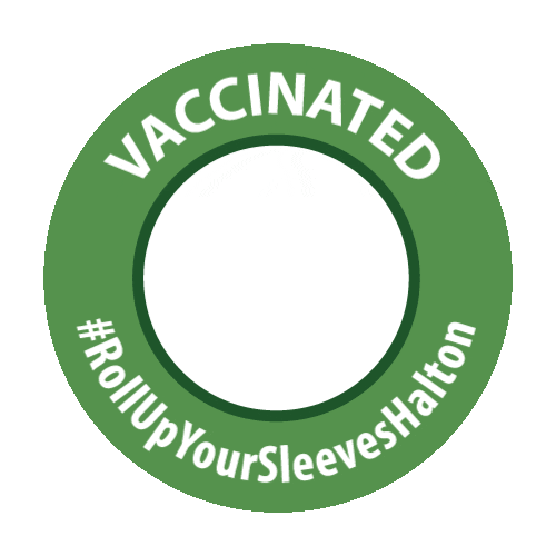 regionofhalton giphyupload vaccinated rollupyoursleeves rollupyoursleeveshalton Sticker