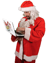 Santa Claus No Sticker by Muyloco
