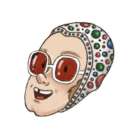 Elton John Wink Sticker