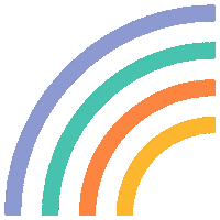 Elizabetholwen happy fun rainbow blue Sticker