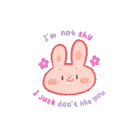 Cute Bunny I Dont Like You Sticker