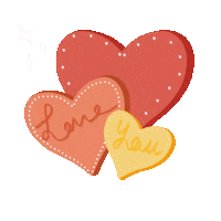 I Love You Hearts Sticker