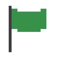 Flying Green Flag Sticker