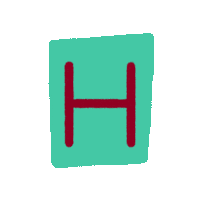 Alphabet H Sticker
