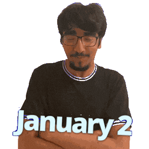 January 2 Sticker
