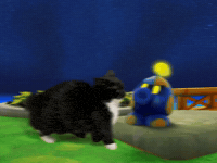 Super Mario Galaxy Cat Punch GIF