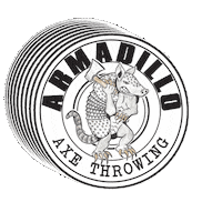armadilloaxethrowing axe armadillo axe throwing axes Sticker