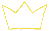 sulatniyela yellow crown minimal line Sticker