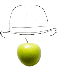 son of man apple Sticker by cintascotch